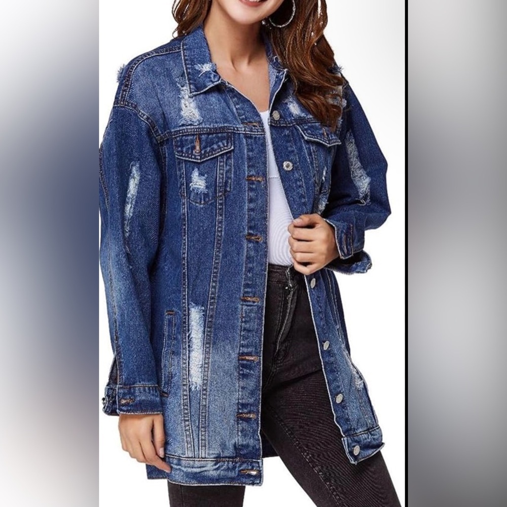 Blue Age Distressed Blue Denim Jacket